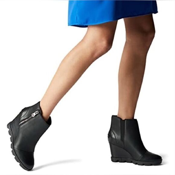 Sorel Women’s Joan Uptown Waterproof Zip Wedge Bootie size 9.5 - Picture 1 of 13